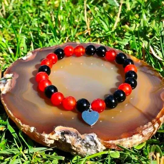 Minerální náramek onyx, karneol - VÁŠEŇ